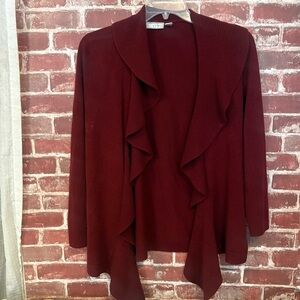 Chic Burgundy Women's Cardigan